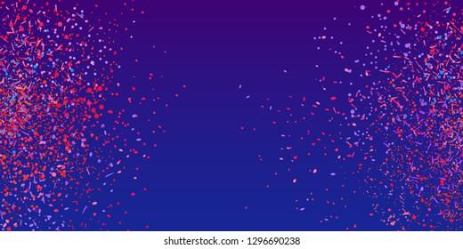 Colorful confetti on isolated background. Texture with many colored glitters. Holiday elements. Colored pattern for flyers, banners and textiles