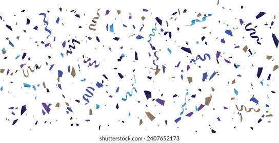 Colorful confetti on a white background, Illustration of a drop of shiny particles, Decorative element for design, Confetti Celebration, colorful Confetti explosion