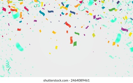 Colorful Confetti on White Background. Vector Illustration EPS10