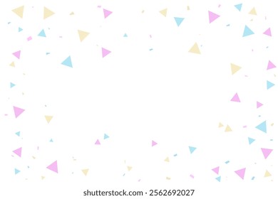 Colorful Confetti On White Background. Happy Birthday Banner. Congratulations. Celebration Wallpaper. Vector Illustration