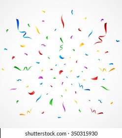 Colorful Confetti On White Background