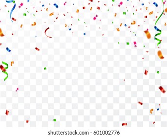 Colorful Confetti On White Background Stock Vector (Royalty Free ...