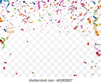 Colorful Confetti On White Background