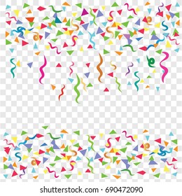 colorful confetti on white background.Vector Illustration.