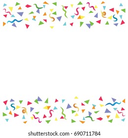 colorful confetti on white background.Vector Illustration.