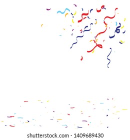 Colorful Confetti. Confetti paper scatter on the floor festive of celebration abstract background. Colorful bright confetti. 