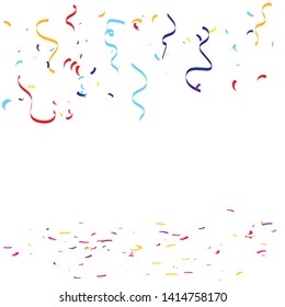 Colorful Confetti. Confetti paper scatter on the floor festive of celebration abstract background. Festive vector illustration 