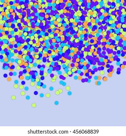Colorful confetti particles. Use to design postcards.