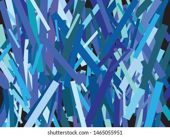 Colorful confetti rectangles falling. New element of design. Vector illustration effect. Blue invitation template background image, poster or greeting card.