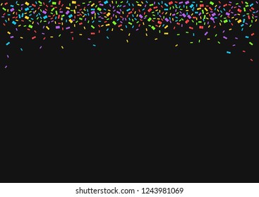 Colorful confetti ribbons festive background for party holiday postcard poster website carnival birthday parties. Vector illustration