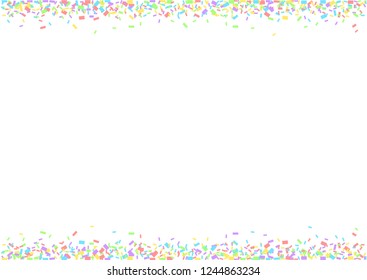 Colorful confetti ribbons festive over white background for party holiday postcard poster website carnival birthday parties. Vector illustration