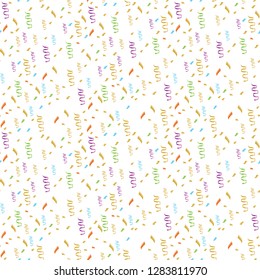 Colorful confetti seamless background