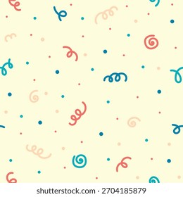 colorful confetti seamless pattern design