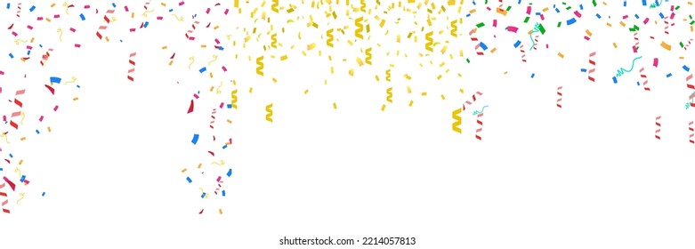 Colorful confetti set. Fireworks and pollen that are often used in promotions and events illustration set. party, diary, decorate, event. Vector 