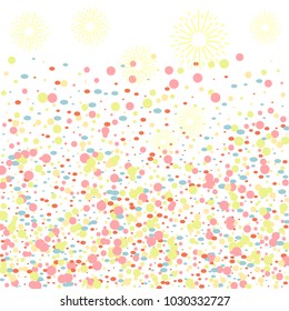 Colorful Confetti vector art illustration