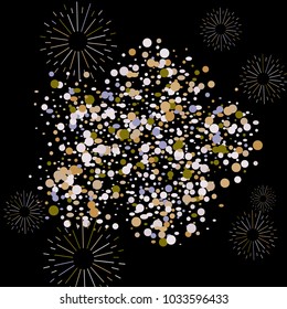 Colorful Confetti vector art illustration