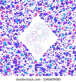 Colorful Confetti. Vector Festive Illustration of Falling Shiny Confetti Glitters Isolated on Transparent Checkered Background. Holiday Decorative Tinsel Element for Design
