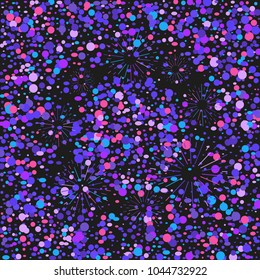 Colorful Confetti. Vector Festive Illustration of Falling Shiny Confetti Glitters Isolated on Transparent Checkered Background. Holiday Decorative Tinsel Element for Design