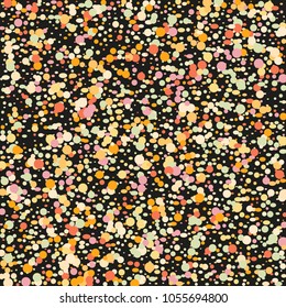 Colorful Confetti. Vector Festive Illustration of Falling Shiny Confetti Glitters Isolated on Transparent Checkered Background. Holiday Decorative Tinsel Element for Design