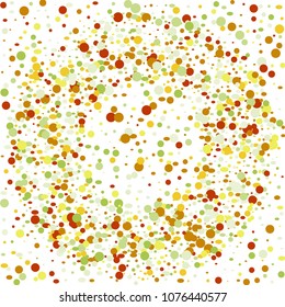 Colorful Confetti. Vector Festive Illustration of Falling Shiny Confetti Glitters Isolated on Transparent Checkered Background. Holiday Decorative Tinsel Element for Design