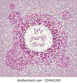 Colorful confetti, vector illustration