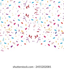 Colorful confetti vector illustration graphics.