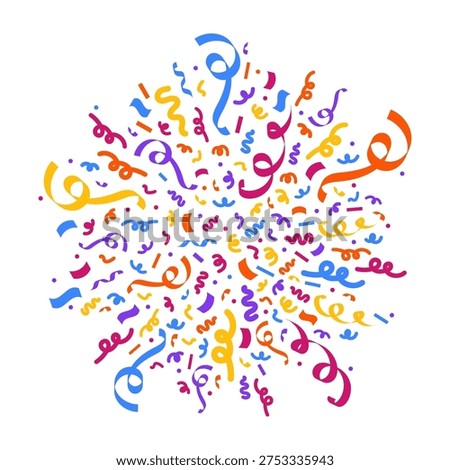 Colorful confetti vector illustration. Great for a birthday party or an event celebration invitation or decor.