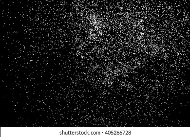 Colorful confetti vector on black background. Grainy abstract random texture design element. Colorful party background with glitter, sprinkles and space for your text on black. Distress. 