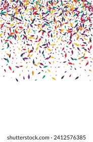 Farbiger Konfetti-Vektorweißer Hintergrund. Herbstblätter einzeln. Illustration. Fall Leaf Muster. Red Confetti Design.