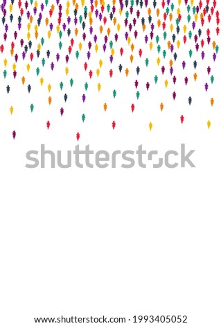 Colorful Confetti Vector White Background. Bright Leaf Scattered Backdrop. Natural Foliage Pattern. Red Foliage Illustration.