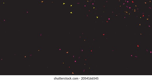 Colorful Confetti Wedding. Yellow Party Celebration. Pink Anniversary Paper. Orange Christmas Background. Red Birthday Graphic. Isolated Holiday. Illustration Year.