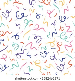 Colorful Confetti-Inspired Seamless Vector Pattern