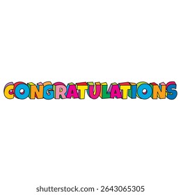 colorful congratulations cartoon text art fun illustration