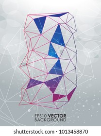 Colorful Connecting Lines Vector Background Eps 10