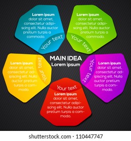 Colorful connection banner concept for different business design. Vector illustration.