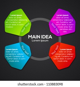 Colorful connection banner concept for different business design. Fully editable vector illustration.