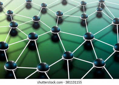 Colorful 'connection' illustration with blue balls, vector