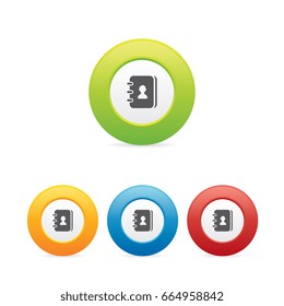 Colorful Contact Book Icons