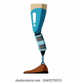 A Colorful Contemporary Prosthetic Leg with Modern Illustration and Artificial Limb design
