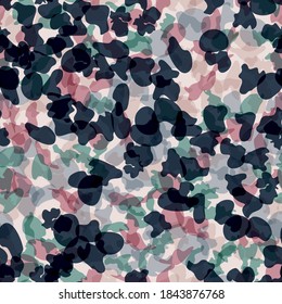 Colorful contemporary seamless pattern with abstract shapes. Modern collage illustration in vector