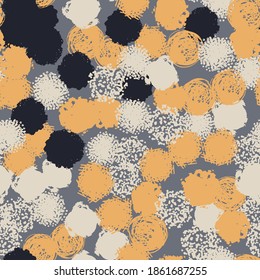 Colorful contemporary seamless pattern with abstract shapes. Modern collage illustration in vector