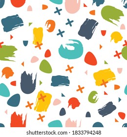 diseño de patrones colorido contemporáneo y transparente sobre fondo de color blanco