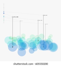 Colorful Contemporary Statistic Visualization. Advanced Big Data Analytics. Simple Representation Of Complex Informational System. Modern Vector Illustration. Element Of Design.