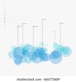 Colorful Contemporary Statistic Visualization. Advanced Big Data Analytics. Simple Representation Of Complex Informational System. Modern Vector Illustration. Element Of Design.