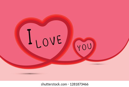 Colorful contour heart shaped. element for design in modern gradient color.