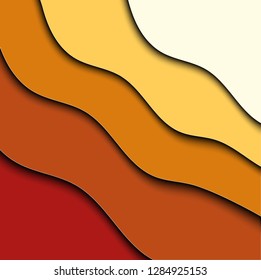 Colorful contrast corporate waves background. Vector design