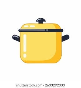 A Colorful Cooking Pot with Lid and Handles