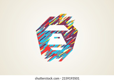 Colorful cool ape gorilla logo design