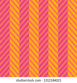 Colorful coral zigzag line pattern