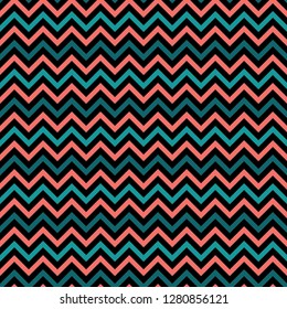 colorful coral zigzag pattern